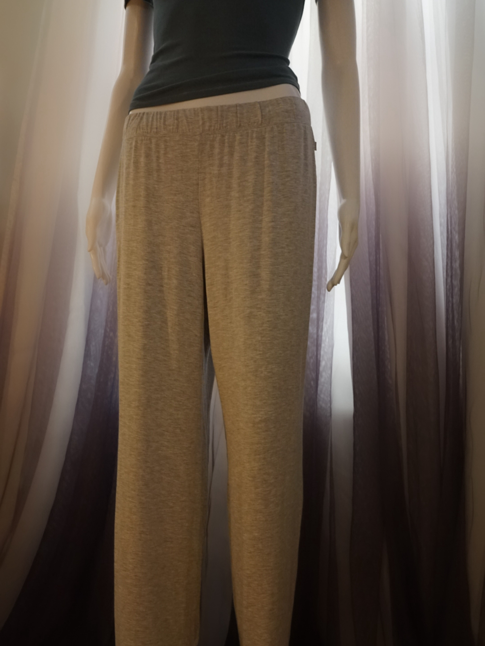 SKIMS Sleep Knit Lounge Pants Heather Tan Size M NWT